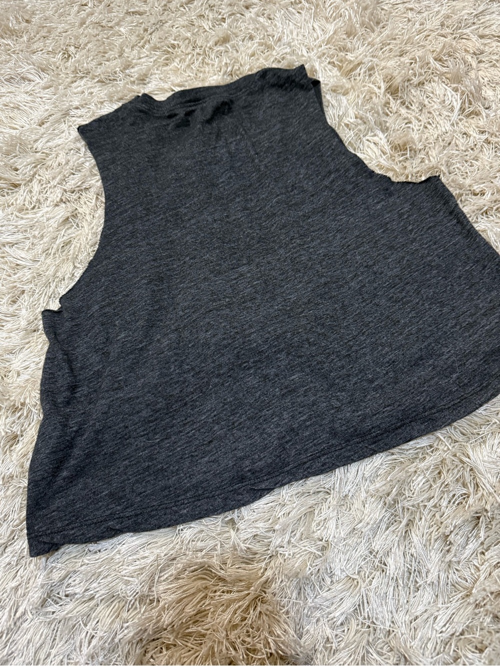 Spiritual Gangster Cropped Graphic Tank Top Charcoal Yoga Size Small - Picture 3 of 11